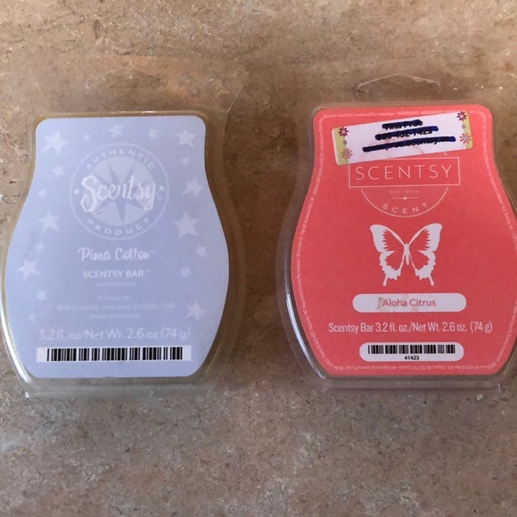 Scentsy Pima Cotton & Aloha Citrus Wax Cubes Melts Lot - $24.99