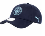 Puma Manchester City Ess Cap Men&#39;s Soccer Cap Football Sports Hat Navy 0... - £48.69 GBP