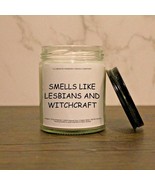 Lesb*ans And Witchcraft Candle | Birthday Gift For Lesbian Friend |Funny - $24.99
