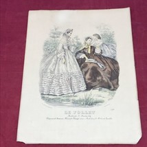 VTG Paris Fashion Print &quot;Le Follet&quot; #2376 by Toudouze St Martin Boulevard  - £21.78 GBP