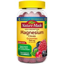 Nature Made High Absorption Magnesium Citrate Gummies 200mg 60 Gummies H... - £25.31 GBP