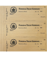 1920 Federal Trust Checks Lot of 3 City Hotel Waterville Maine 565-567 F... - $551.77 MXN