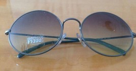 NWOT Gianfranco Ferre Round Eye SIlver Metallic Frame Amber Lens Sunglasses - £75.60 GBP