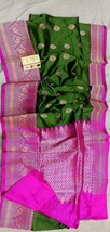 Pure Silk Mark Certified Saree, Handwoven Pure Silk Katan Saree - Elegant Tradit - £176.62 GBP