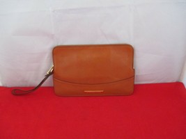 Lauren Ralph Lauren Leather Top Zip Wristlet Pouch - Light Brown   #3033 - $34.64