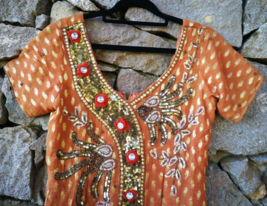 Indian Kurti Tunic Top for Leggings Women Embroidered Readymade Pakistan... - $36.20