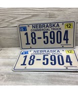 2011 Nebraska License Plate Pair Commercial Truck # 18-5904 5 Ton - $187.97 MXN