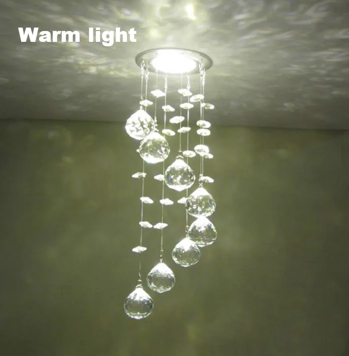  Crystal Ceiling Light Fixture Spiral Crystal Lamp Crystal lustre Light fitting  - £149.43 GBP