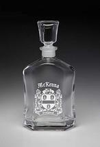 McKenna Irish Coat of Arms Whiskey Decanter (Sand Etched) - £37.51 GBP
