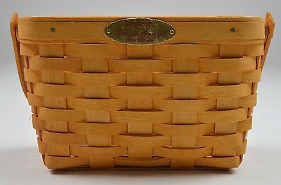 Longaberger 2000 Dresden Basket Combo With Protecter & Metal Plate Home Decor - $27.08