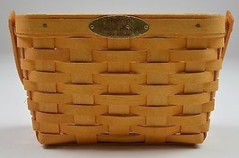 Longaberger 2000 Dresden Basket Combo With Protecter &amp; Metal Plate Home Decor - $27.08