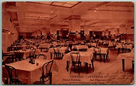 Crystal Cafeteria Sepia View San Francisco California CA 1915 DB Postcard H2 - £3.17 GBP