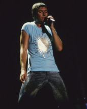 Duran Duran Simon Le Bon in blue t-shirt singing on stage 1980&#39;s 16x20 C... - $69.99