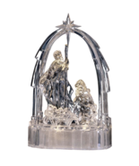 Arched Holy Family 10237 LED Nativity Figurine Crystal Cut Acrylic Clear... - £25.80 GBP