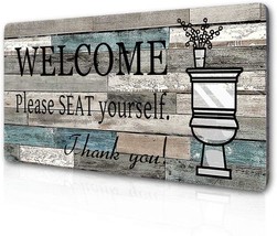 Please Seat Yourself Large Wood Plaque Wall Hanging Sign Funny, 16&quot; By 8&quot;. - £27.15 GBP