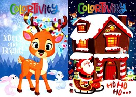 Christmas Holiday - Coloring and Activity Book ~ Ho, Ho, Ho &amp; Merry and Bright - £8.26 GBP