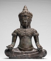 Ancien Khmer Style Bronze Varada Ou Charité Angkor Wat Bouddha Statue - 54cm/22 - £1,768.19 GBP