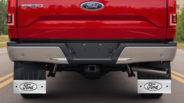 (2) Stainless Steel Mudflap Bottom Plate Fits Ford Trucks Laser Cut Desi... - $48.46