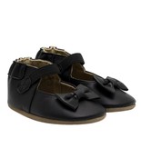Robeez Fancy Bow Soft Sole Baby Girl Shoes Black 12-18M NEW - $41.03 CAD