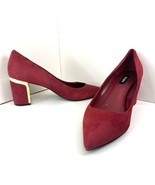 Women’s DKNY Pointed Toe Size 9.5 Dress Pump Heels Burgundy Red Used  - £25.57 GBP