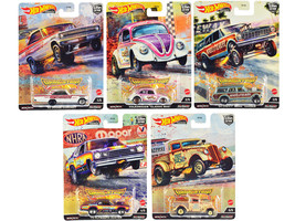 Drag Strip 5 piece Set Car Culture Series Diecast Cars Hot Wheels - £46.49 GBP
