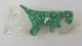 Small Stuffed Animal Bagged Green Dinosaur Floral Print Gift Toy All Occasion - £7.98 GBP