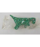 SMALL STUFFED ANIMAL BAGGED GREEN DINOSAUR FLORAL PRINT GIFT TOY ALL OCC... - £8.03 GBP
