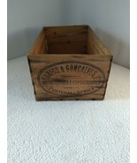 vintage wood fruit crate santos &amp; goncalves - £29.20 GBP