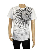 Men LAVERITA European Fashion Crew Shirt Medusa Medallion 94462 White - $30.79