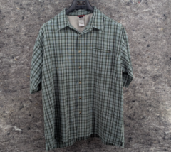 The North Face Mens Shirt Size XL Green White Plaid Short Sleeve - $276.24 MXN
