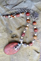 Jasper necklace, handmade gemstone necklace, long handmade lariat necklace (74) - £21.58 GBP