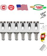 10.5mm Chrome Guitar Bridge Saddles Set of 6 for Fender Strat/Tele Enhan... - $350.61 MXN