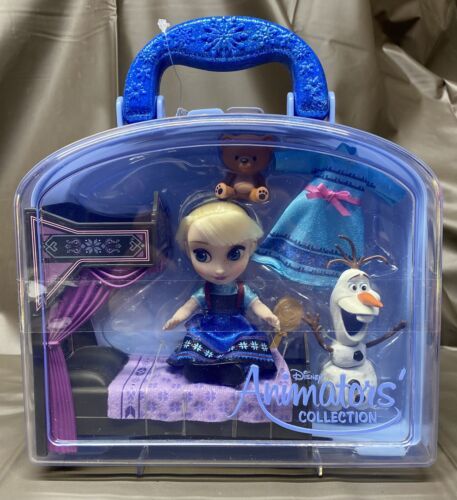 Disney Animators Frozen Elsa and Olaf Mini Doll Playset Carry Case - $32.71