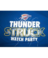 NBA Oklahoma Thunder Basketball &quot;Thunder Struck Watch Party&quot; Graphic T S... - £13.91 GBP