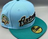 Houston Astros Hat Men 7 5/8 Blue Brown 59Fifty New Era MLB Fitted Cap - $46.44