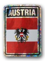 AES Wholesale Lot 6 Austria Country Flag Reflective Decal Bumper Sticker Best Ga - £7.15 GBP