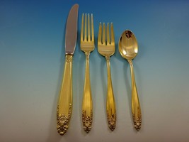 Prelude Gold by International Sterling Silver Flatware Set Service Vermeil 48 Pc - £3,319.76 GBP