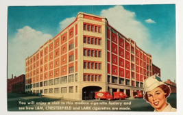 Chesterfield Lark L&amp;M Cigarette Factory Richmond Virginia VA UNP Postcard c1960s - $7.99