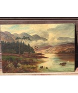 Original ROWLAND WARD Oil on Canvas Landscape Painting Signed 1880&#39;s - £779.04 GBP