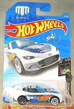 2018 Hot Wheels #40 Nightburnerz 3/10 &#39;15 MAZDA MX-5 MIATA White w/GrayOH5-Lace - £6.72 GBP