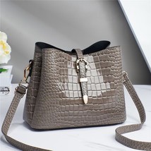 Women&#39;s Bag -Style Bright Leather Stone Pattern Shoulder Crossbody Bucket  Handb - £29.57 GBP