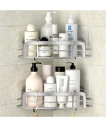 Corner Shower Caddy, Adhesive Wall Mounted Bathroom Corner Shower Shelf ... - £31.35 GBP