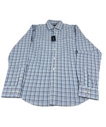 Nautica Men&#39;s Classic-Fit Plaid Oxford Button-Down Shirt Blue/White-Small - $564.61 MXN
