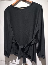 Pretty BooHoo Black Tie Front Top/Shrug Size 22 PLUS SIZE Express Shipping - £15.50 GBP