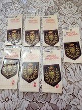 Wrights Crested Eagle Patch Applique Vintage Imperial Black Lot  of 7 Ne... - $18.80