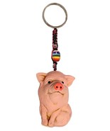 Key Chain Keyring Purse Bag Charm Pink Piggy - $11.88