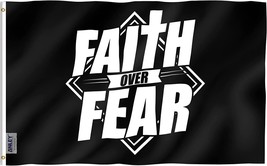 Anley Fly Breeze 3x5 Foot Faith Over Fear Flag - Bible Jesus Flags Polyester - £6.19 GBP