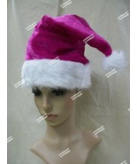 Dark Pink Santa Hat White Trim Old Time Stocking Cap Holiday Mrs Claus P... - $13.96 CAD