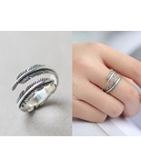 Feather Adjustable Ring | 925 Sterling Silver Adjustable Ring For Women ... - £11.07 GBP