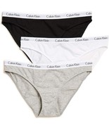 Calvin Klein Women&#39;s Carousel Logo Cotton Stretch Bikini Panties 3 Pack ... - €25,18 EUR